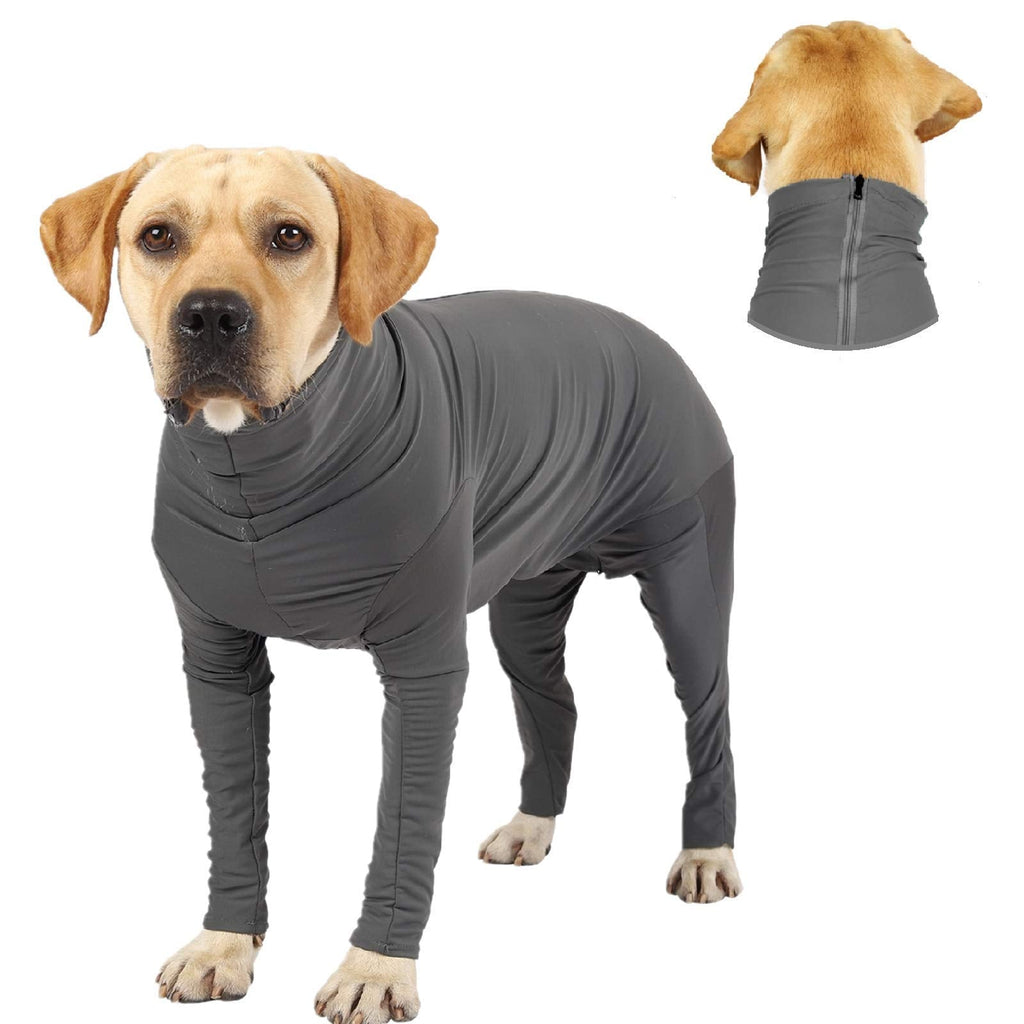 KADUNDI Dog Recovery Suit After Surgery,Pet Surgical Wear For Abdominal Wounds or Skin Diseases Prevent Licking Cone E-Collar Alternative,Bite Post-operative Clothing（XS） XS Grey - PawsPlanet Australia