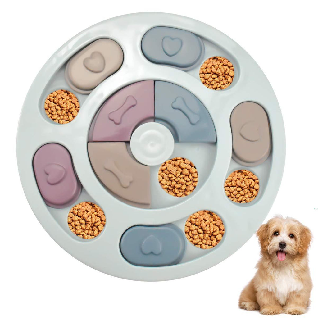 Pinsheng Dog Puzzle Game Toy，Slow Feeder, Puppy Treat Dispenser, Training Games Feeder Increase IQ, No Spill Interactive Toy, Fun Personalized Designs Brain Games Bowl Toy for Dog or Pet(Blue) - PawsPlanet Australia