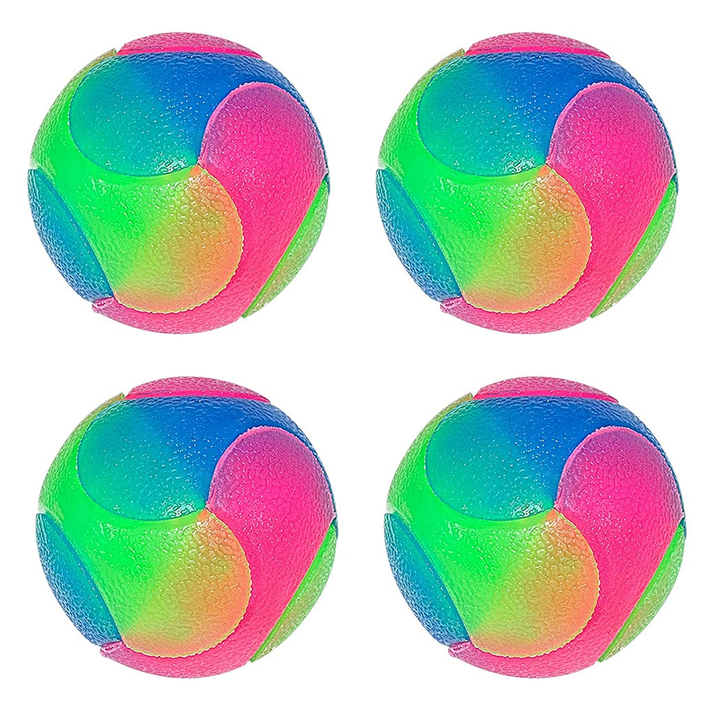 Rolin Roly Dog Ball Flashing Light Up Dog Ball Color Changing Bouncing Dog Flashing Play Ball Jumping Dog Ball Interactive Ball Dog Toys Moving Ball For Puppy Cats (4PK Smooth Ball) 4PK Smooth Ball - PawsPlanet Australia