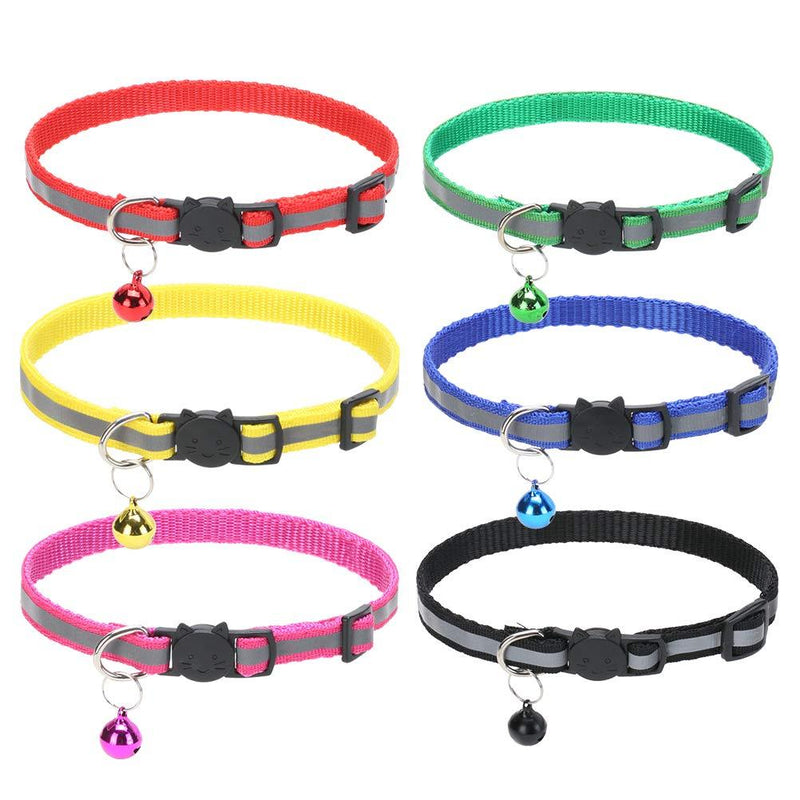 Reflective Cat Collar Quick Release - Adjustable 6 Pack Cat Collars for Kittens Cute and Durable, Soft and Comfortable - PawsPlanet Australia