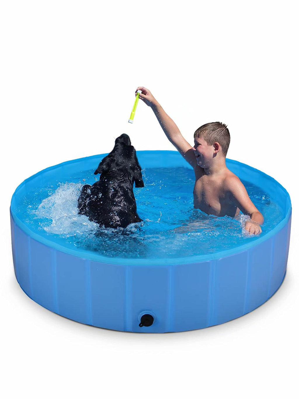 ShinePick Foldable Pet Dog Swimming Pool, Large Non-Slip Paddling Pool, Outdoor PVC Swimming Bathing Tub for Dogs Cats & Kids (120 * 30cm) - PawsPlanet Australia