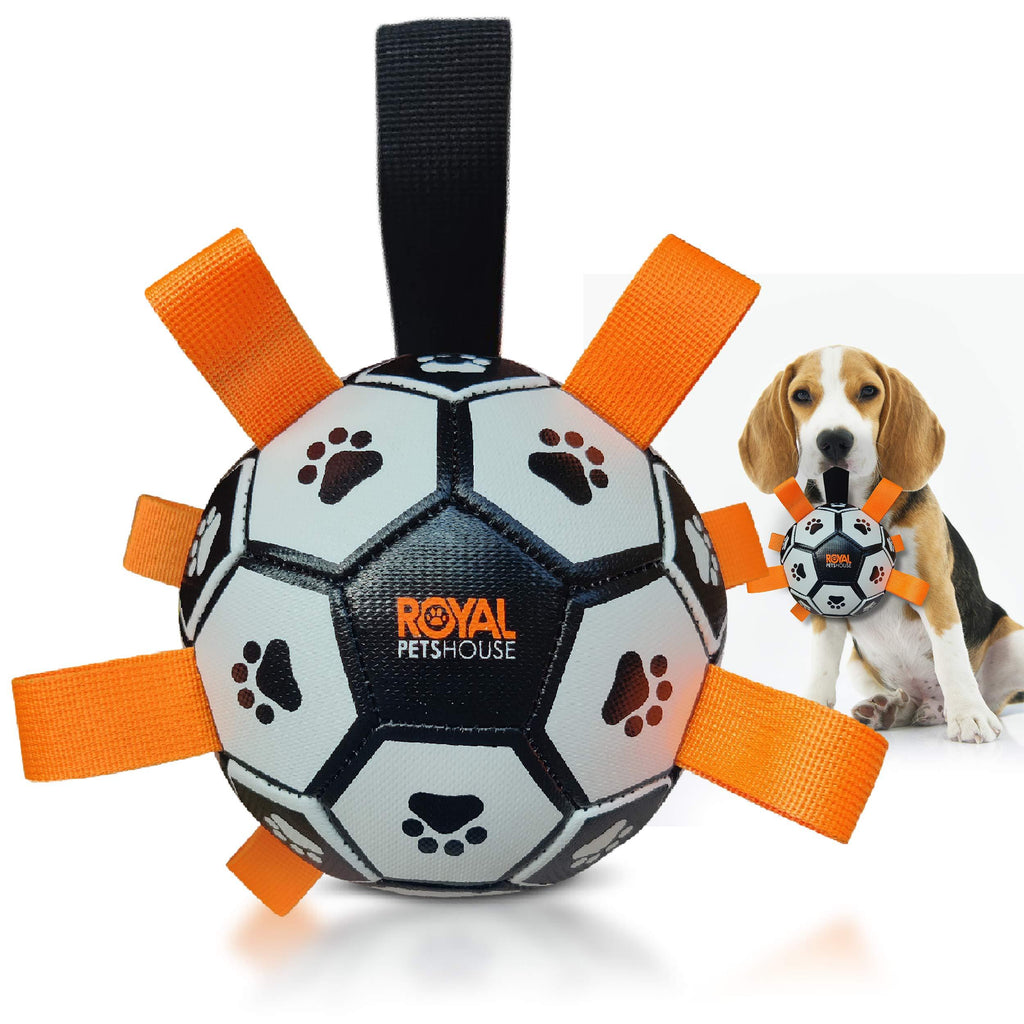 Royal Pets House Dog Floating Football with Straps For Easy Grab | Interactive Toy Ideal for Water Games | Indoor & Outdoor Dog Toy - PawsPlanet Australia