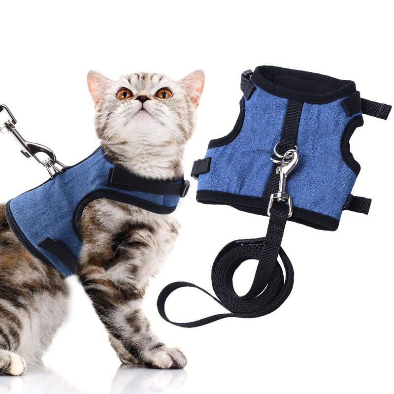 SCENEREAL Cat Harness with Lead Set - Adjustable Cat Vest Harness and Leash, Pet Harness For Puppy Cat Wearing - PawsPlanet Australia