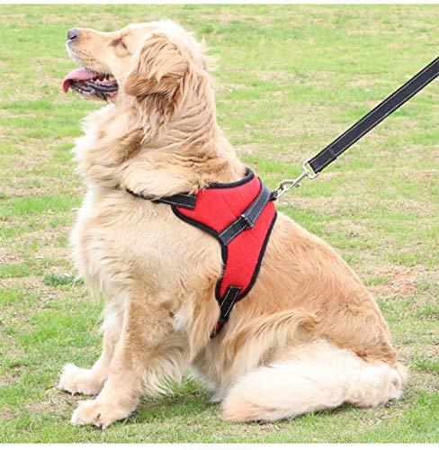 Non Pull Dog Harness Adjustable Pet Puppy Walking Strap Vest Soft Chest Belt UK SWIZZPETS (RED, MEDIUM) RED - PawsPlanet Australia