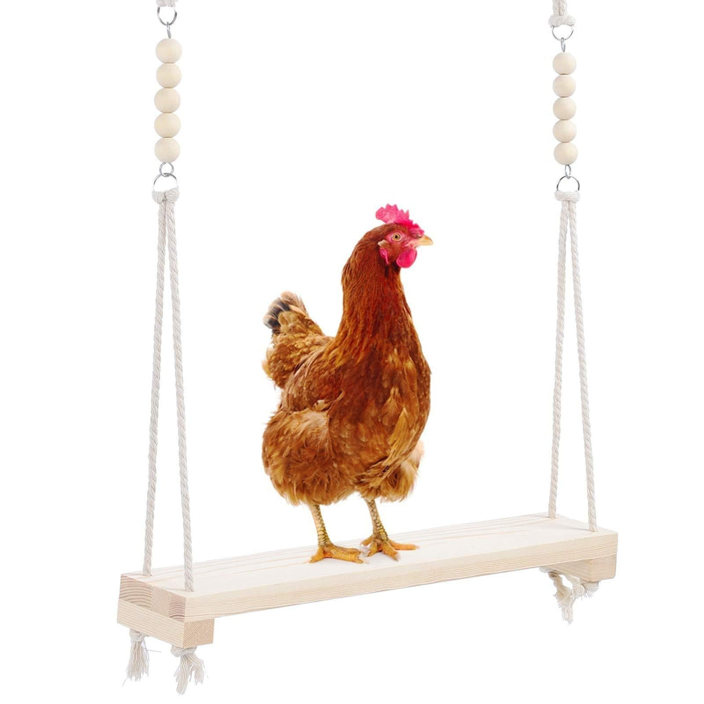 Chicken Swing Wooden Chicken Hanging Swing Toys Climbing Stand Ladder Training Toys for Hens Medium Large Bird Parrot - PawsPlanet Australia