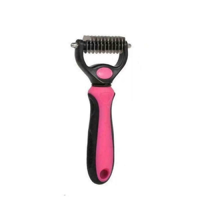 EMK Sports Professional Small Pet Dog Cat Comb Brush Grooming Comb Undercoat Rake Dematting Tool (Small Pink) - PawsPlanet Australia