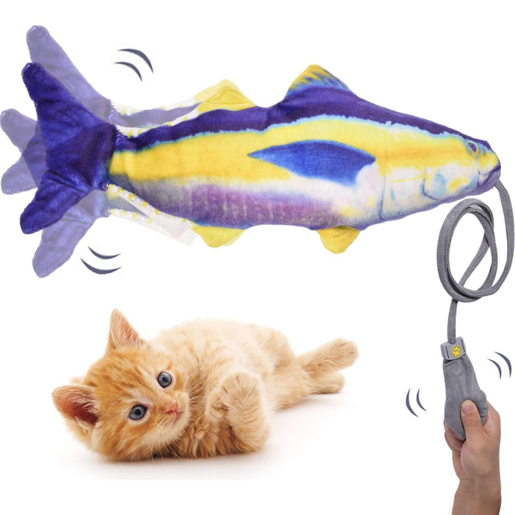 qiyifang Cat Catnip Toys, Realistic Moving Cat Kicker Fish, Simulation Plush Fish Shape Toy Doll, Funny Pets Pillow Chew Bite Kick Supplies for Cat/Kitty/Kitten Flopping Fish - PawsPlanet Australia