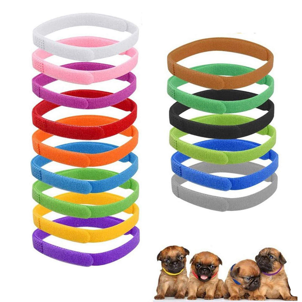 Puppy Id Collars Soft Adjustable Puppy Bands Collars Band Adjustable Identification Collar For Pet Colorful Puppy Collars Soft For Newborn Pets Puppy Dog Identification Tags,Nylon Puppy Collars-15 Pcs - PawsPlanet Australia