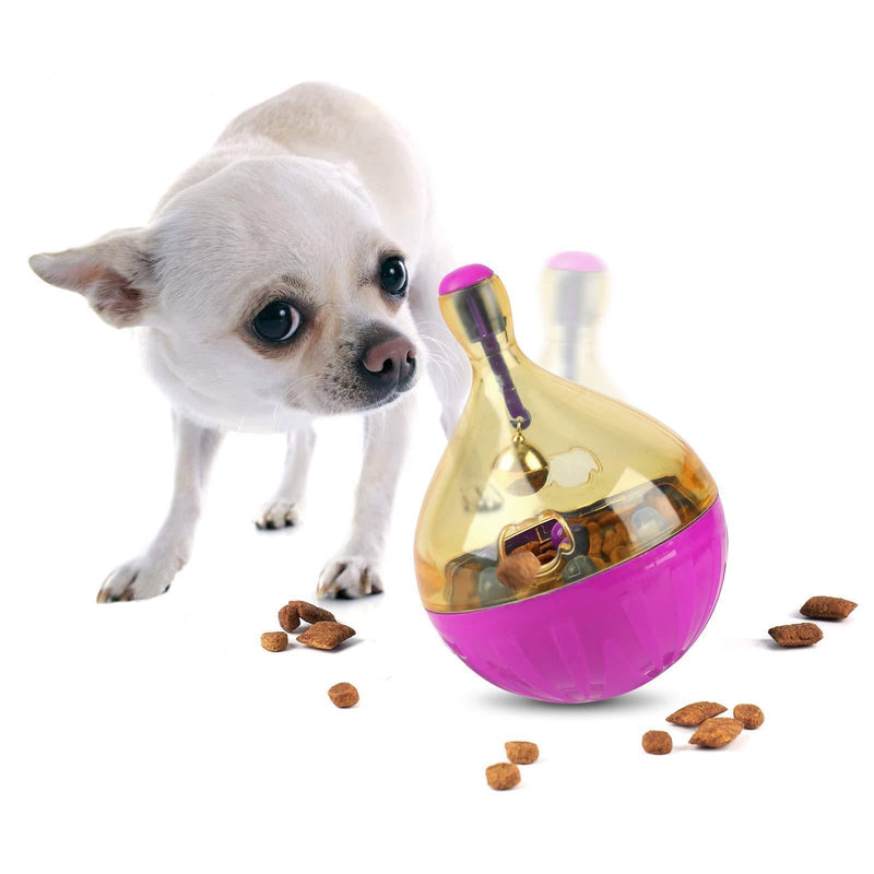 HALOVIE Puzzle Toys for Dogs Feeder Toy Treat Ball Puppy Food Dispenser Slow Feeding IQ Training for Boredom Cats Small Dogs Pink - PawsPlanet Australia