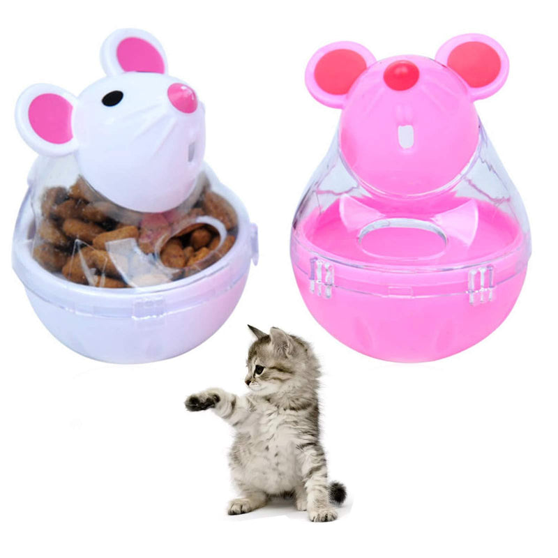 Quazilli 2 PCS Cat Feeder Toy Cat Treat Ball Toy Cat Food Ball Dispenser for Indoor Cats Interactive - PawsPlanet Australia