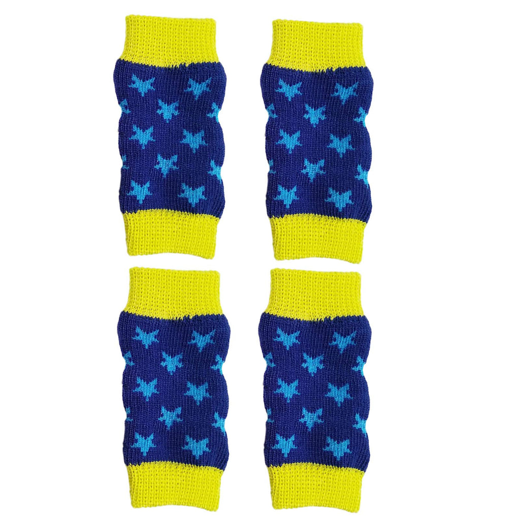 AWOCAN Pet Knitted Leg Warmer for multi pattern，Pet socks Suitable for Small Medium Dogs Cats，Fashionable, Clean and warm (S, BLUE) S - PawsPlanet Australia