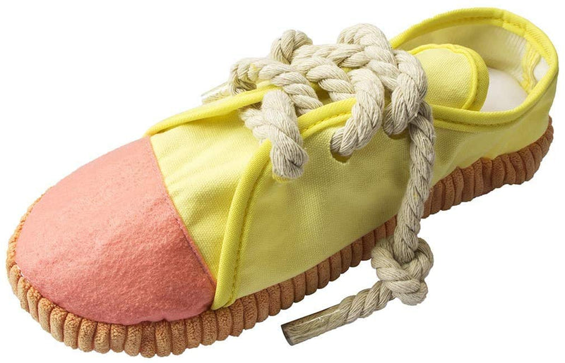 Amor Aeol Dog Chew Toy, Durable Dog Shoe Toy Dog Interactive Toys Dog Squeaky Toy Shoes Toy for Puppy, Machine Washable (Yellow) Yellow - PawsPlanet Australia