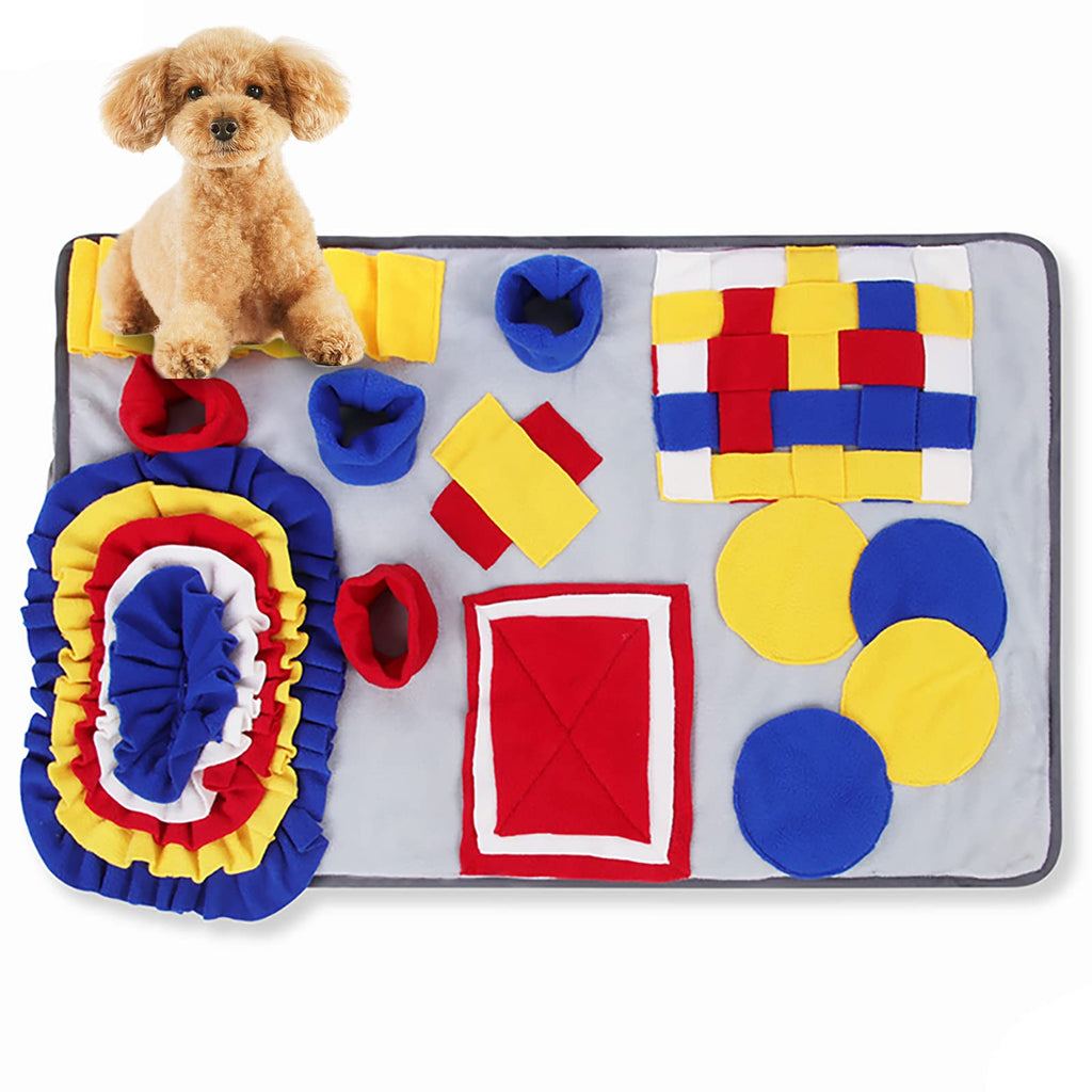 Takezuaa Pet Feeding Mat Snuffle Mat,Multicolor stitched Dog Snuffle Mat for Small and Large dogs,Machine Washable Training Mats Pet,Mat Soft Sniffing Pad for Dog Smell Foraging Training - PawsPlanet Australia