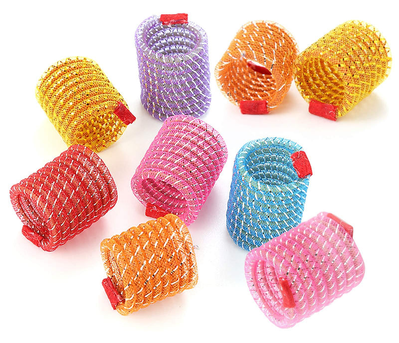 ASFINS Cat Spring Toys, 9 Pcs Colorful Spring Cat Toy Mesh Tube Coil Spiral Springs Cat Toys Kitten Toys for Cat Kitten Pets (3.2cm x 4cm) - PawsPlanet Australia