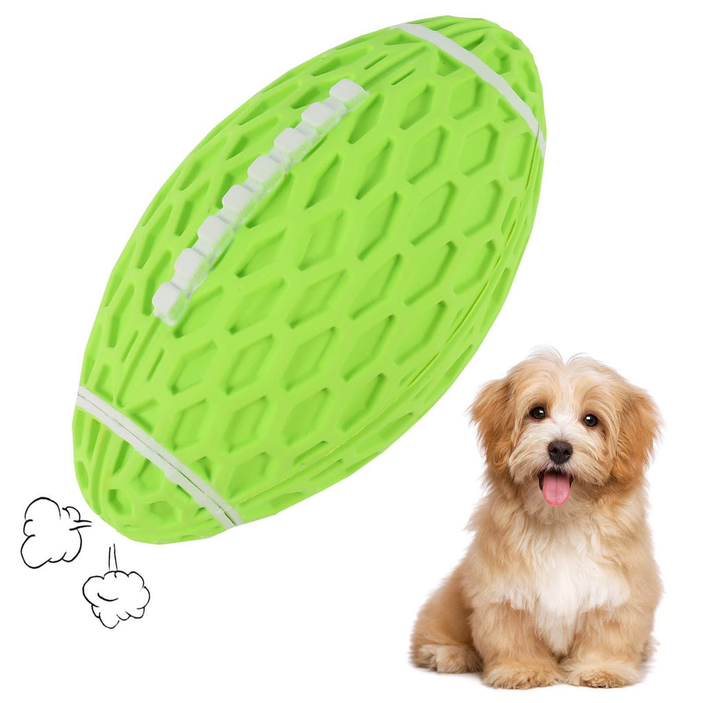 Canghai Dogs Chew Toy Ball, Durable and Tough Squeaky Dog Toys Rubber Rugby Ball Toys for Aggressive Chewers, Training Ball for Dogs - PawsPlanet Australia