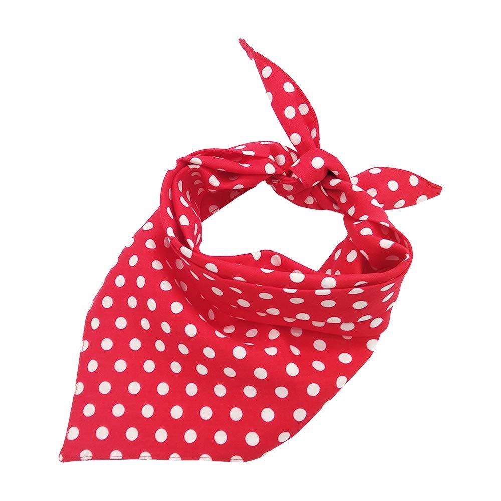 YOFASEN Pet Collars, Cats And Dogs Triangle Scarf Bib Cotton Double Dots, Baby Bib Saliva Towel Pet Supplies，Red/64 * 45 * 32Cm red - PawsPlanet Australia