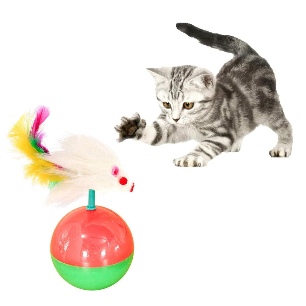 LQRLY Cat Toy Ball, Tumbler Interactive Cat Toys Ball Mice Shape Toy Ball for Cat - PawsPlanet Australia