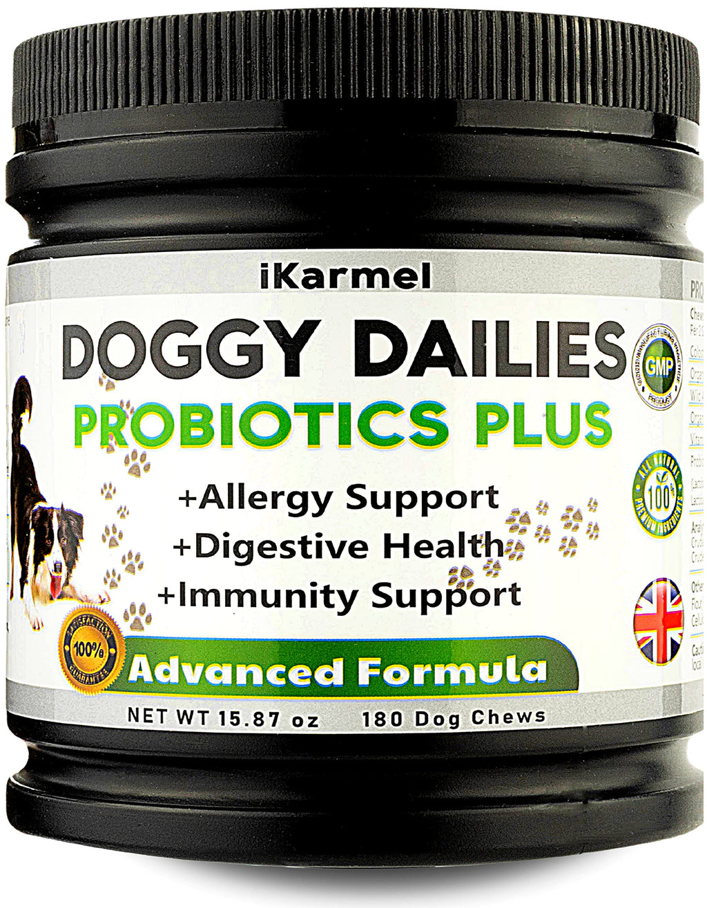 iKARMEL | Allergy Relief Dog Supplements | Probiotics For Dogs|180 Digestive Support Treats | Immunity Health Treatment | Probiotic Chew | Natural Aid - PawsPlanet Australia