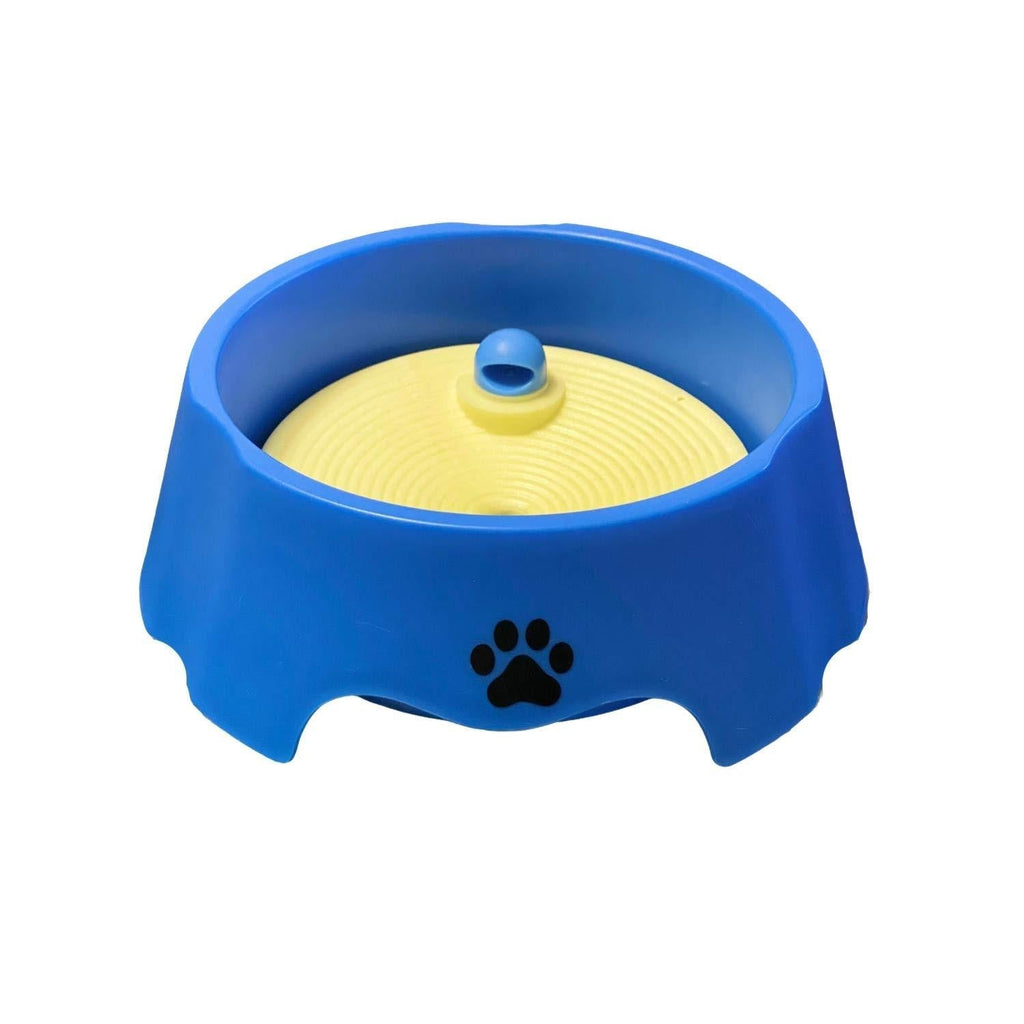 Pet Living Dog Cat No Spill No Mess Pet Bowl Suitable for Slower Drinking for Dog Puppy Cat water Bowl (Blue) Blue - PawsPlanet Australia