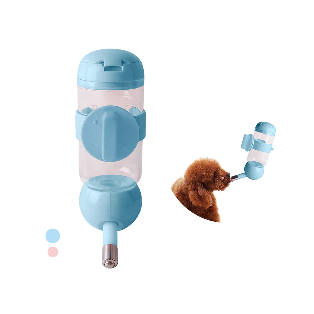 Dog Cat Hanging Water Bottle Pet Automatic Water Dispenser No-Drip Gravity Water Drinker Feeder for Kennel Apply to Cage Crate for Small Medium Puppy, Kitten, Rabbit, Hamster, Gerbil, Hedgehog Blue - PawsPlanet Australia