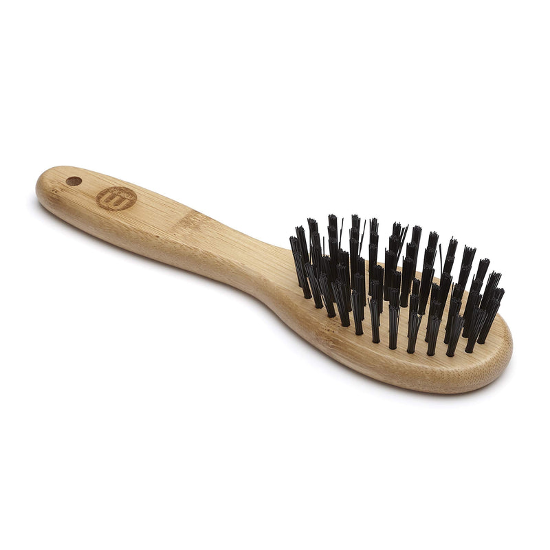 Mikki Bamboo Bristle Brush, for Grooming Dog, Cat, Puppy with Smooth, Short to Medium Hair Coats, Handmade from Natural Sustainable Bamboo, Small - PawsPlanet Australia