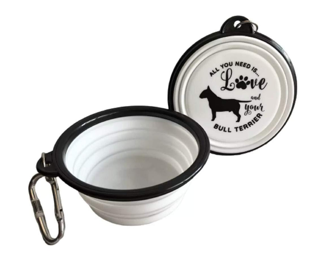 Gifted English Bull Terrier Travel Water Bowl - PawsPlanet Australia