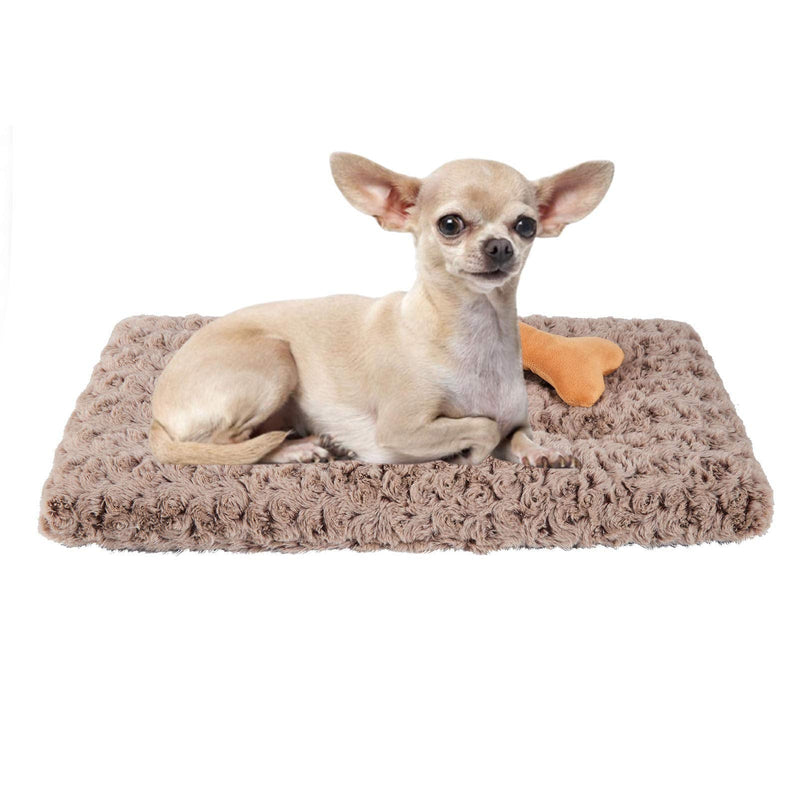 JOYELF Dog Crate Bed, Small Anti-Anxiety Pet Beds Mat, Machine Washable Dog Bed for Crate Soft Cushion Crate Pad for Small Dogs with Squeaky Bone Toy as Gift Small-53x30.5x5cm - PawsPlanet Australia
