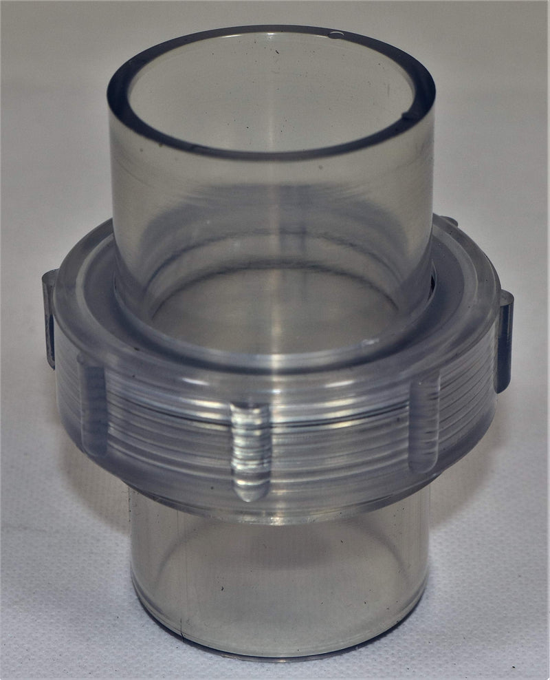 eco-filtration 1.5"/43MM CLEAR SOLVENT WELD DEMOUNTABLE COUPLING UNION POND PIPE FITTING PUMP UV CONNECTION - PawsPlanet Australia