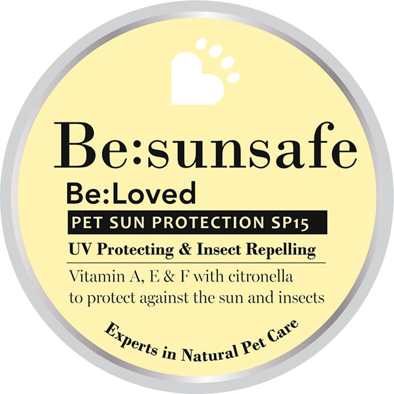 Be:Loved - Be:sunsafe Pet Sun Protection Balm SPF15 (60g) / Protection and Insect Repelling, Natural Ingredients Vitamin A, E & F with Citronella - PawsPlanet Australia