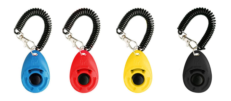 OYEFLY Dog Clicker [2 Pieces, Multi-Color] Training Clicker with Carry Strap for Dog, Cat, Horse (4 colors) - PawsPlanet Australia