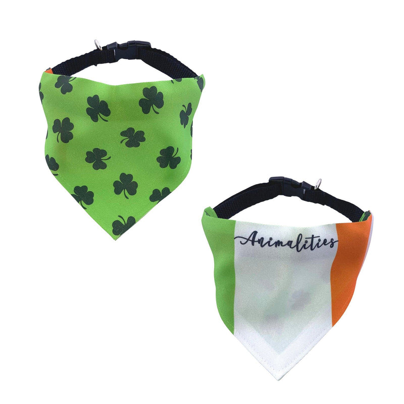 Irish Flag, St Patricks Day, Double Sided Slip-On Pet Bandana for Dogs, Cats and Rabbits Irish Flag M - PawsPlanet Australia