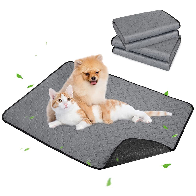 Eyein Washable Puppy Training Pads, 2 Pack Large Reusable Waterproof Dog Pee Pad, 4 Layer Fast Absorbent Cats Potty Comfort Anti Leak Slip Odor Toilet Whelping Home Travel Mat for Small Older Pets 70x50cm - PawsPlanet Australia