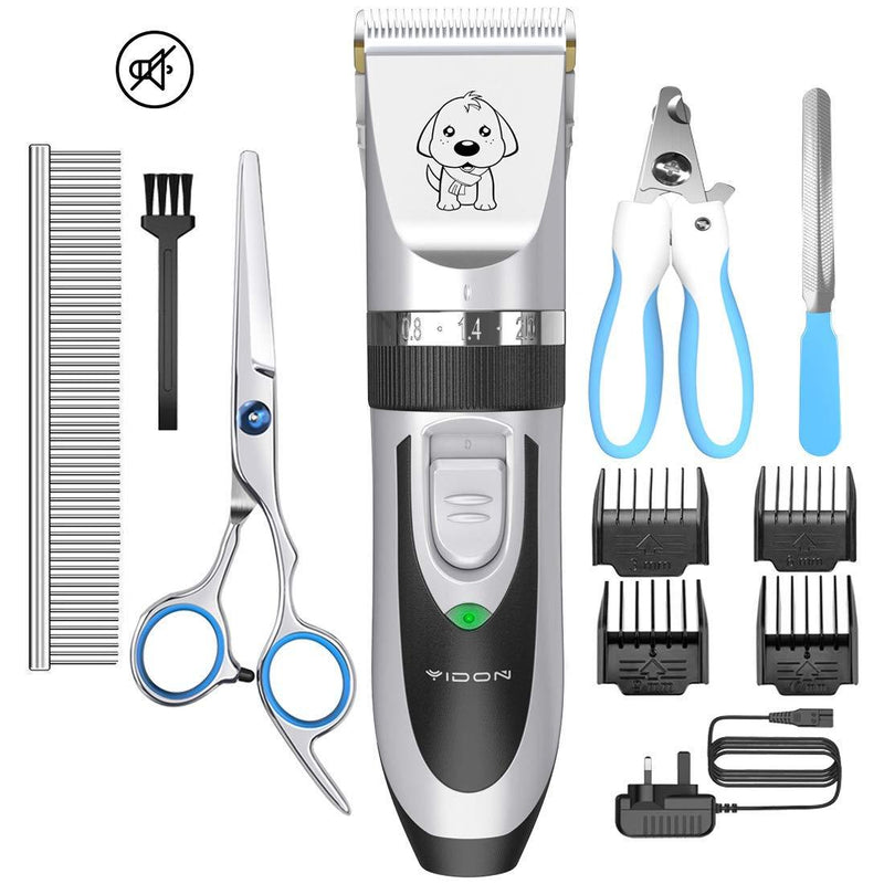 YIDON Dog Clippers,Professional Dog Grooming Clippers,Complete Pet Grooming Kit Tools,Best Rechargeable Cordless Hair Trimmer with Scissors Combs,Low Noise Electric Thick Hair Clippers for Cat/Pets - PawsPlanet Australia