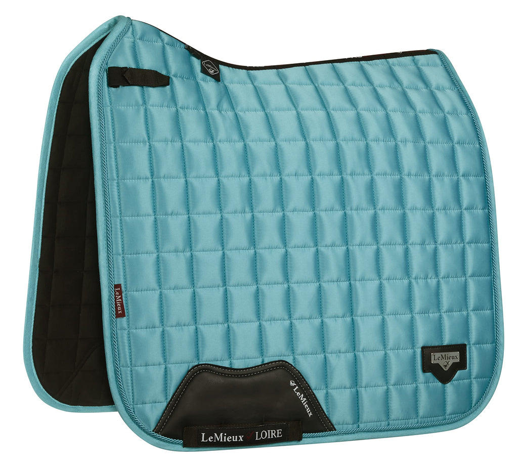 LeMieux Loire Classic Dressage Square Saddle Pads for Horses in Azure - 100% Natural Bamboo - Breathable - Large - PawsPlanet Australia