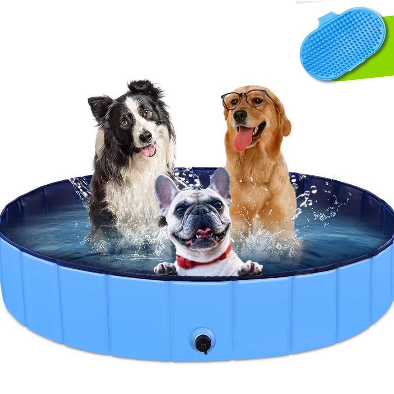 Dog Pool Folding Pet Bath for Small to Large Sized Dogs Outdoor PVC Swimming Bathing Tub Pool for Dogs and Cat L 120*30CM - PawsPlanet Australia