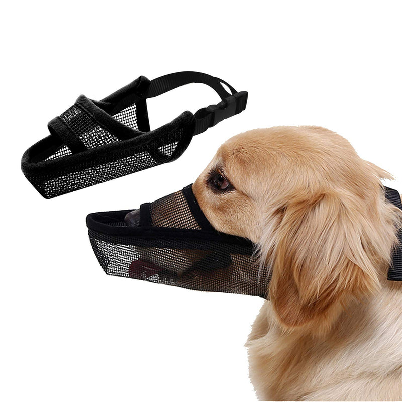 Dog Muzzle Soft Nylon Muzzle - Adjustable Breathable Mesh Muzzle , Dog Mask , Mouth Cover for Anti-Biting Anti-Barking Licking (Size XS) XS (Pack of 1) - PawsPlanet Australia