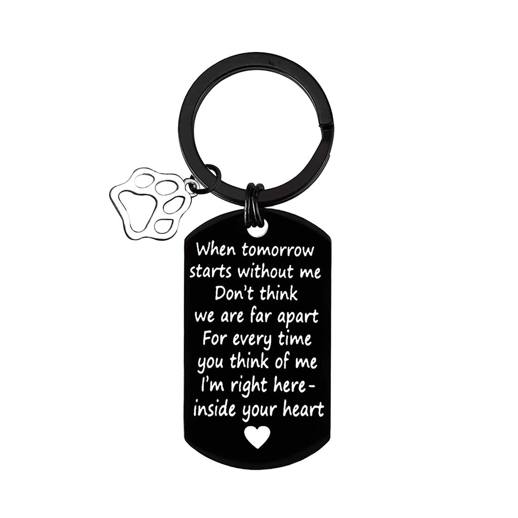 Pet Memorial Gifts Loss Of Pet Keyring Dog Cat Sympathy Gifts for Men Women When Tomorrow Starts Without Me Remembrance Gift Keychain for Pet Lover Sympathy Keyring Memorial Gift for Pet Lover - PawsPlanet Australia