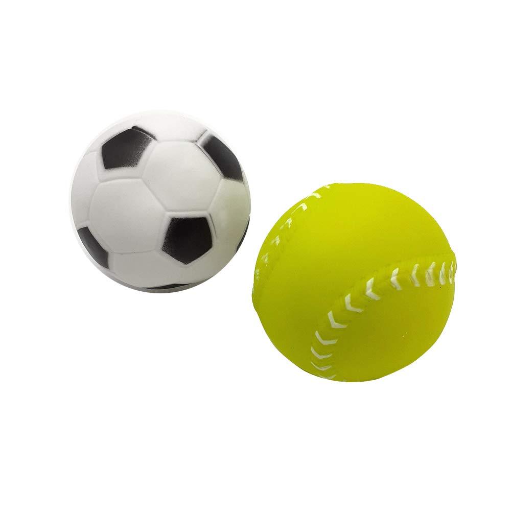 Squeaky Dog Toy Balls – Pack of 2 – Throw and Fetch Toy - Interactive Play – PERFECT for EXERCISE and TRAINING - Great for your Best Friend - PawsPlanet Australia