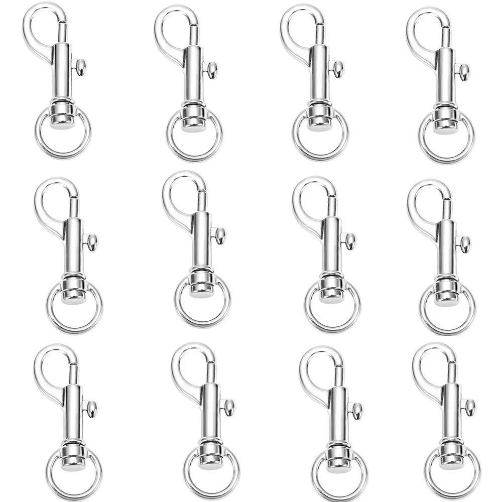 12Pcs Snap Hooks Dog Clips Swivel Trigger Clips Stainless Steel Heavy Duty Trigger Clips Spring Loaded Hooks for Dog Leash Collar - PawsPlanet Australia
