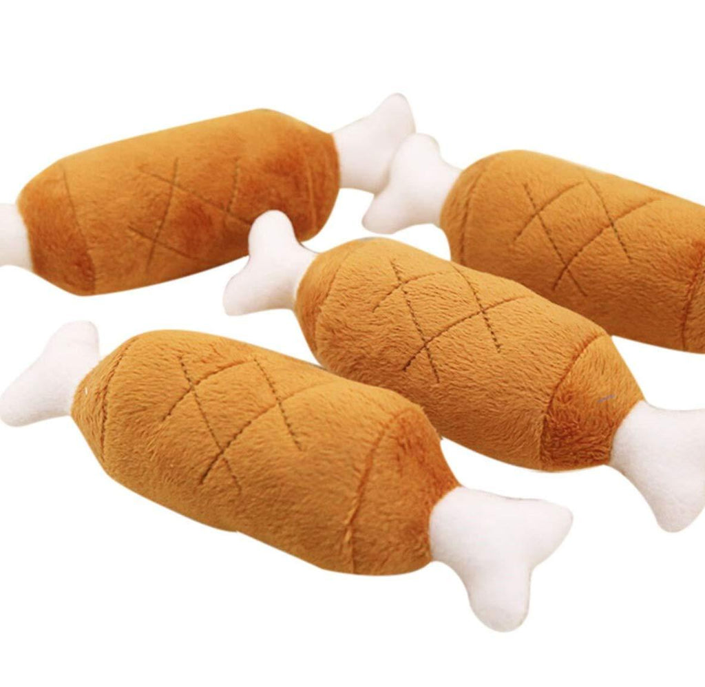 Meaty Bone Dog Chew Toy Tasty Squeaky Pet Product Small Large Plush Soft On Teeth Chicken Beef - PawsPlanet Australia