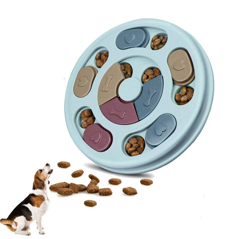 onehous Dog Puzzle Toy Slow Feeder Toy Interactive Dog Brain Games with Treat Dispenser Round Durable Interactive for Cats Puppy Medium Dogs IQ Improve Dog Training Funny - PawsPlanet Australia