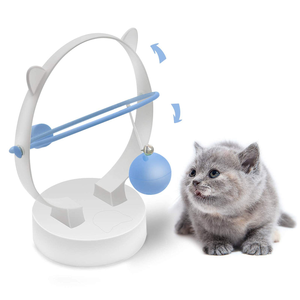 N\C Chinbersky Interactive Cat Toys for Indoor Cats,Automatic Kinetic Swing, Electronic Toys,Feather Attachments Toy for Cats (blue) blue - PawsPlanet Australia