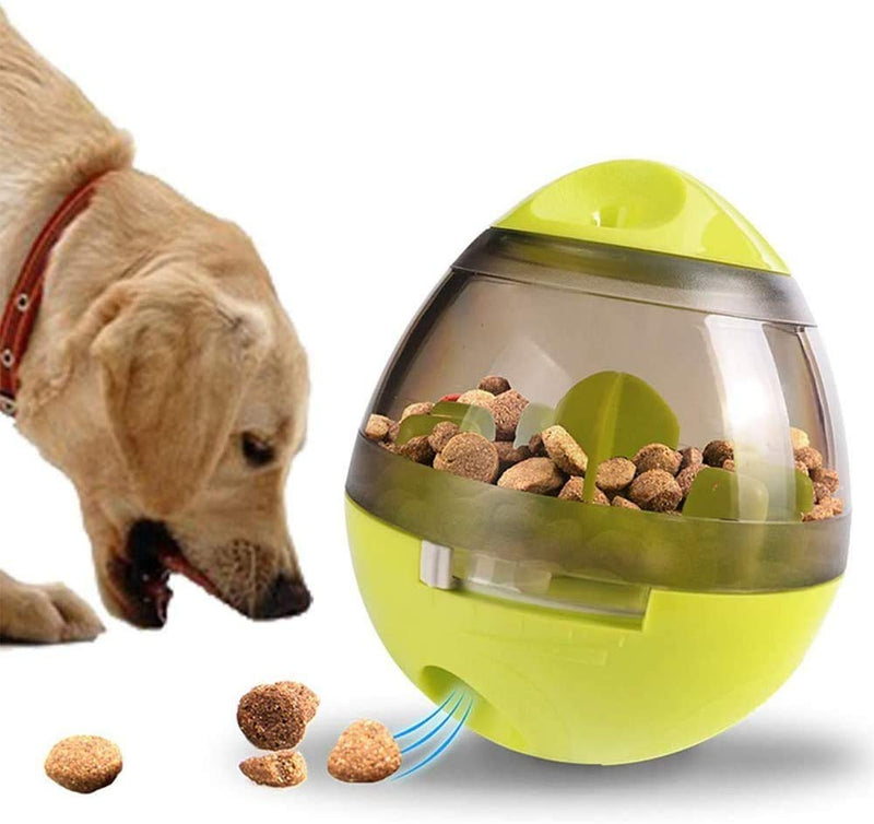 Pet Treat Dispensing Dog Toy Treat Dispenser, Dog Treat Ball,Food Dispenser Feeding-IQ Treat Ball Interactive Feeding Training Puppy for Dogs and Cats Toy Funny Puzzle Chewing Food Ball (Green) Green - PawsPlanet Australia