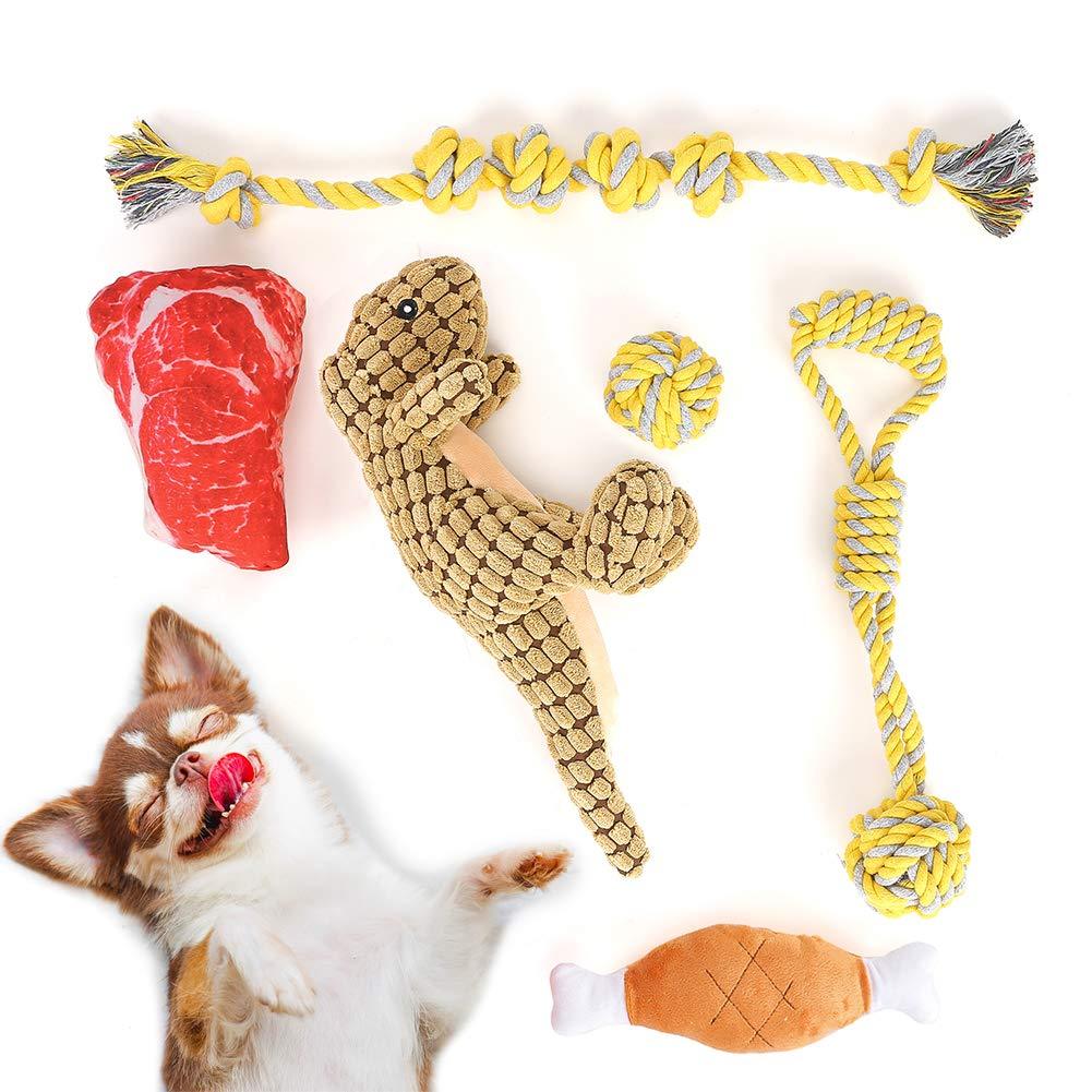 Dog Toys for Boredom, Puppy Chew Toys for Teething, Squeaky Dog Toys, Puppy Chew Toys, Teething, Training, Dog Gift Sets, Small Dog Rope Toy - 6PCS - PawsPlanet Australia