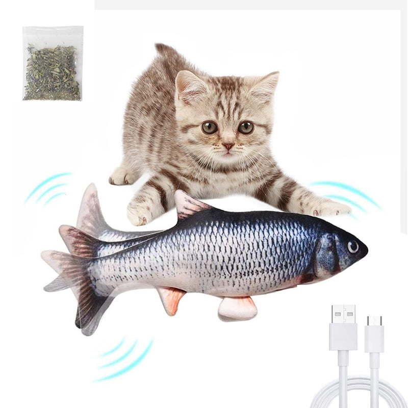 Cat Toy Simulation Fish,Electric Fish,Cat Toy With Catnip,USB Charging Toy Fish,Cat Toys Perfect For Indoor Cats Interactive,Biting,Chew and Kicking - PawsPlanet Australia