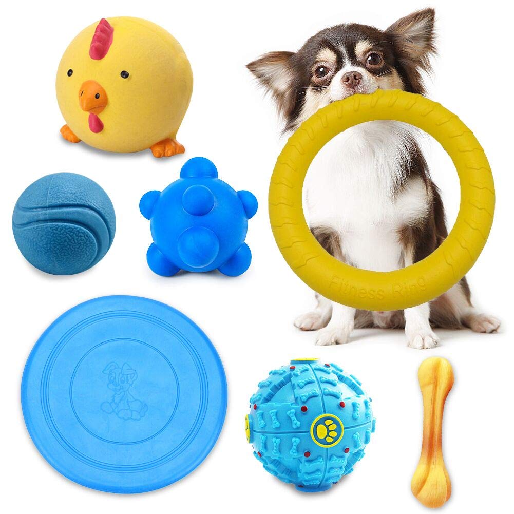 6 PCS Puppy Dog Chew Toys, Strong Dog Toys for Tough Chewers, Dog Chew Rope Toys from 8 Weeks Dog Gift Sets, Dogs Treats Toys for Small and Medium Dog (Flying Ring Toys-7PCS) Flying Ring Toys-7PCS - PawsPlanet Australia