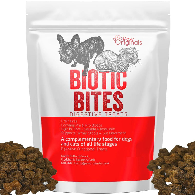Grain Free Probiotic Dog Treats | Pre & Pro Biotic Treats Supplement For Digestion & Gut Support - High In Fibre - Supports Firmer Stools & Gut Movement - Gluten Free - PawsPlanet Australia