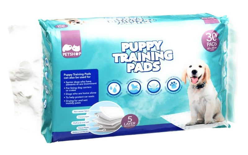Puppy Training Pad / Disposable Puppy Pads / Litter Training Pad For Puppy / Dog mat for Incontinence / Absorbent Training Mat (Pack of 30) - PawsPlanet Australia