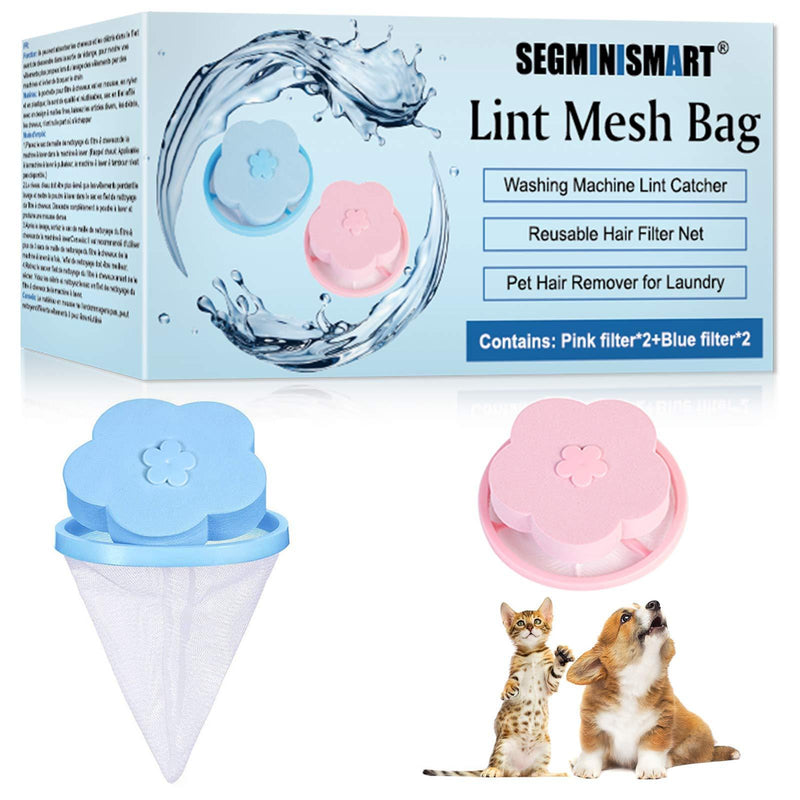 Pet Hair Remover, Pet Hair Remover for Washing Machine, Removes Dog, Cat, Animal Fur, Cleans Pet Bedding in Washing Machine - Laundry Hair Catcher Washing Machine Lint Remover Reusable, 2 pack 4PCS - PawsPlanet Australia