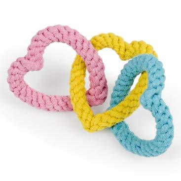 Linked Rope Hearts Toy - PawsPlanet Australia